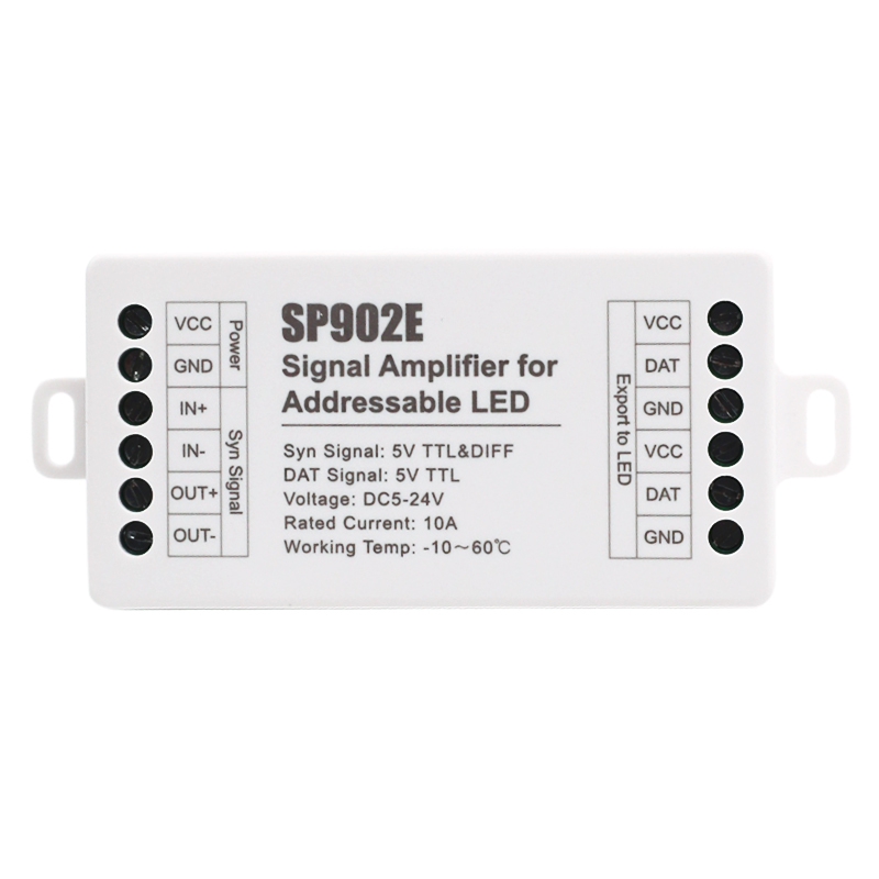 SP902E LED SPI TTL Signal Amplifier For Addressable LED DC5-24V 10A Repeater